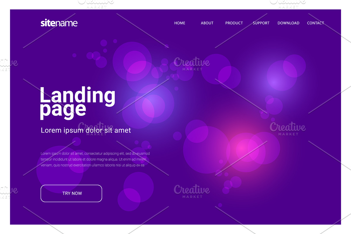 Landing page. Template for design in Web Elements - product preview 8
