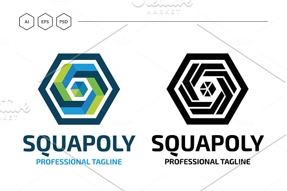 Squapoly Letter S Logo in Logo Templates - product preview 5