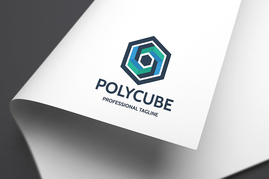 Polygon Cube Logo in Logo Templates - product preview 8
