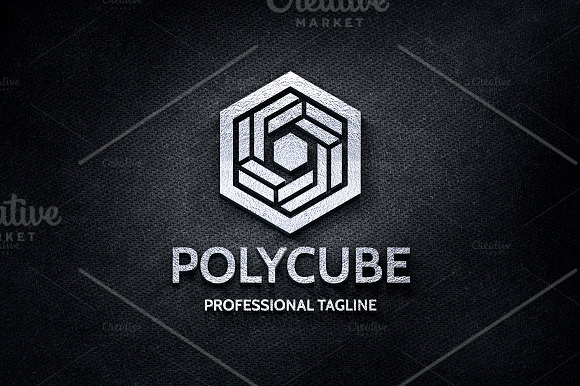 Polygon Cube Logo in Logo Templates - product preview 1