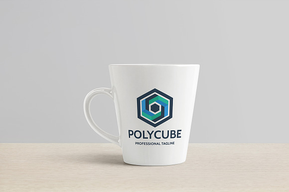 Polygon Cube Logo in Logo Templates - product preview 2