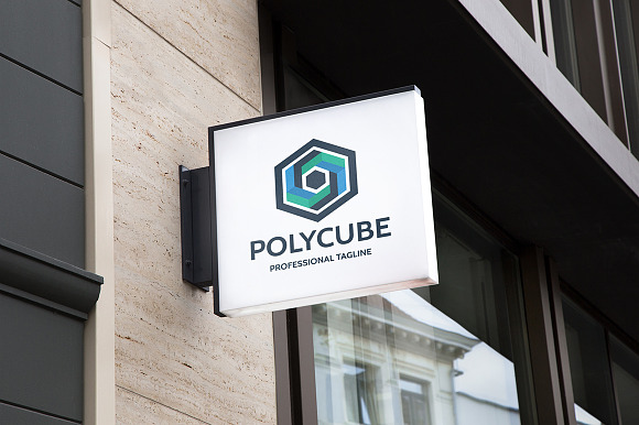 Polygon Cube Logo in Logo Templates - product preview 4