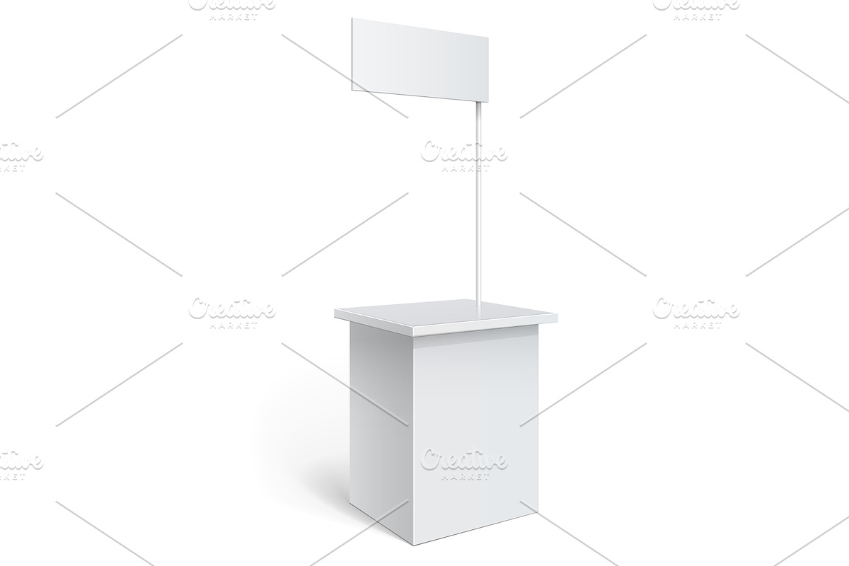 Promotion counter Retail Trade Stand in Mockup Templates - product preview 8