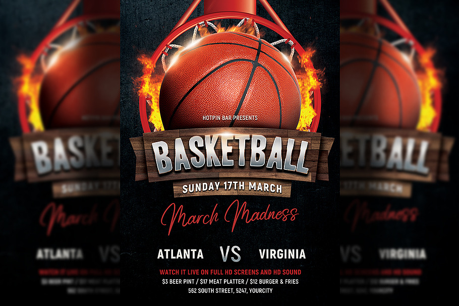 March Madness Basketball Flyer in Flyer Templates - product preview 8