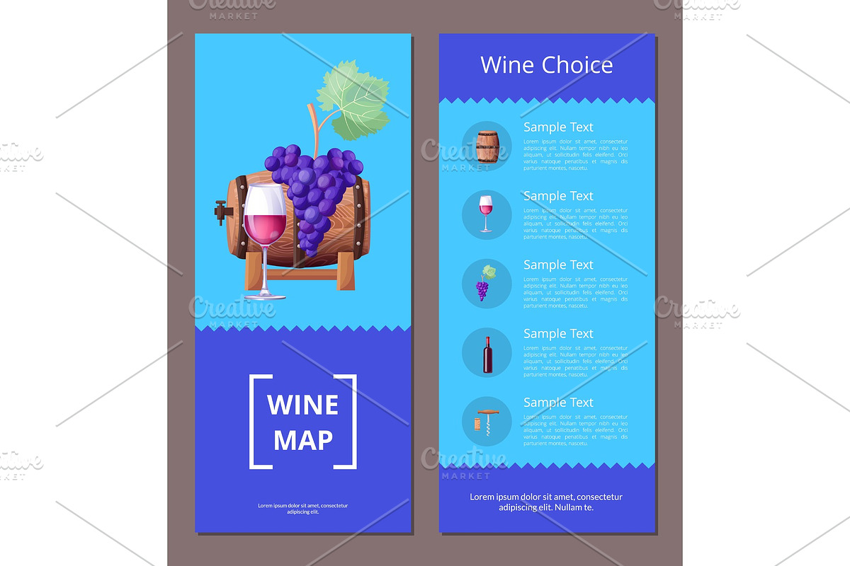 Wine Map Choice Template Vector in Illustrations - product preview 8