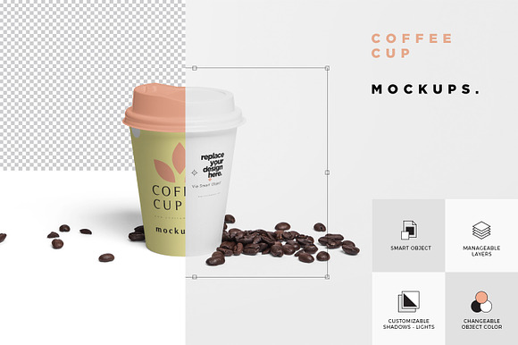 Disposable Coffee Cup Mockups in Product Mockups - product preview 5