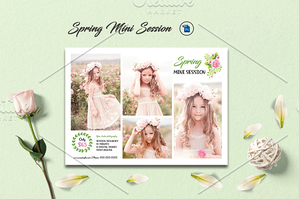 Spring mini sessions template V976