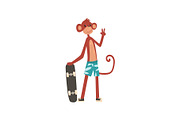Monkey with Skateboard, Funny