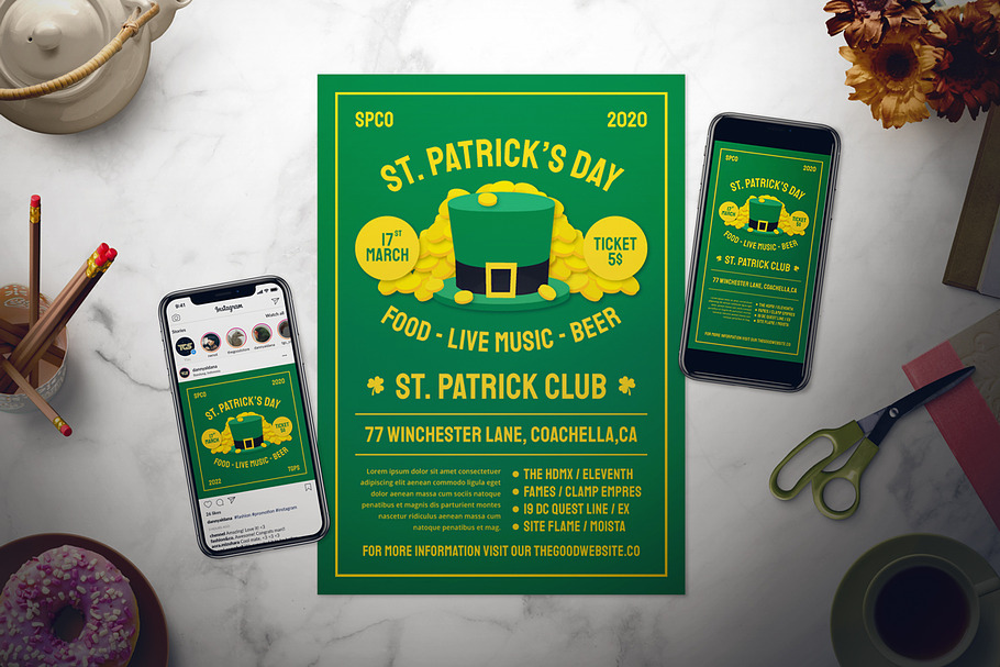 Saint Patrick's Day Flyer Set in Flyer Templates - product preview 8
