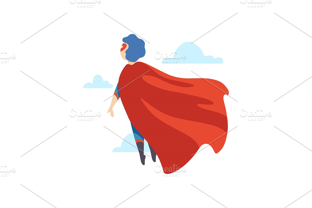 Boy Wearing Superhero Costume in Illustrations - product preview 8