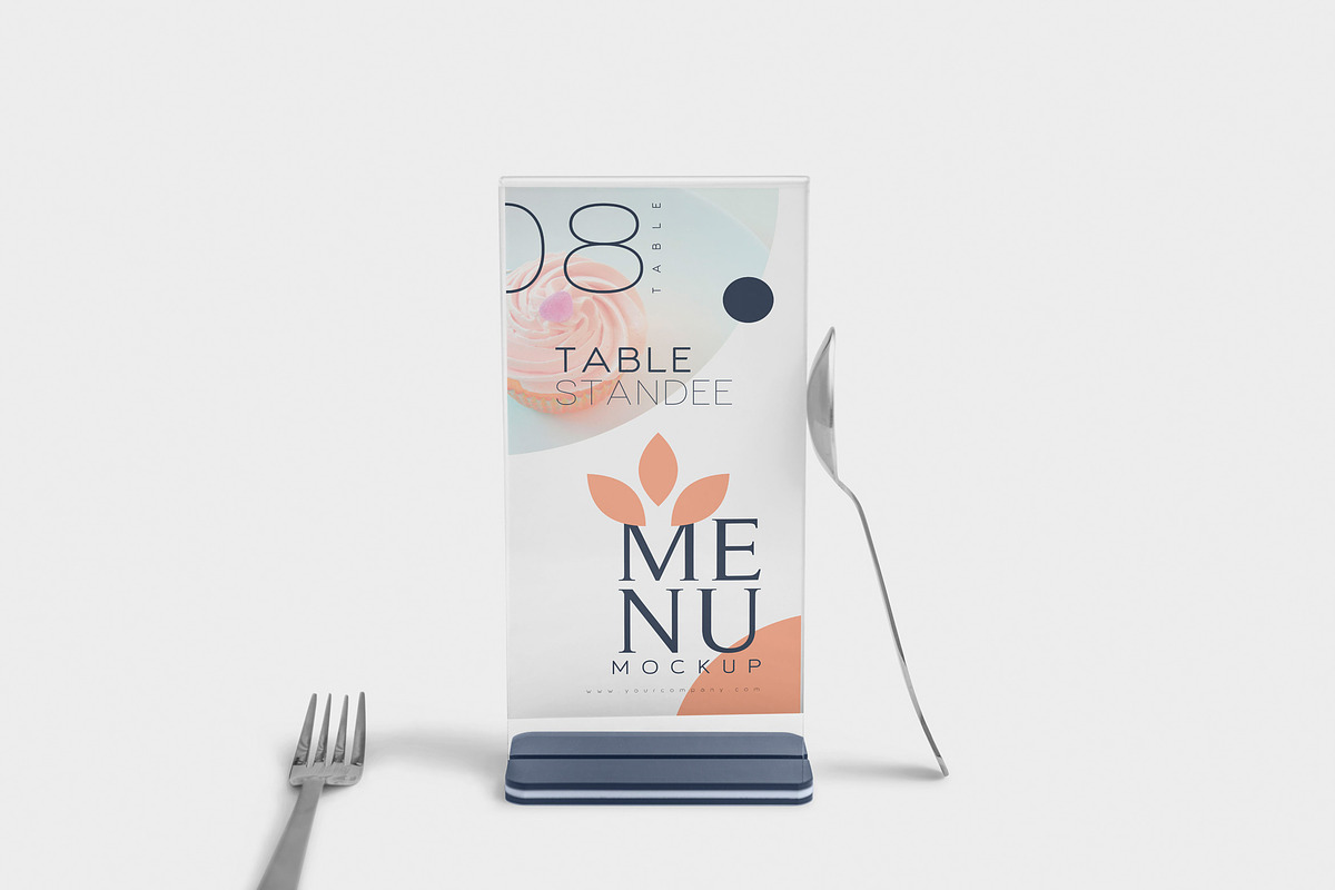 Table Menu Mockups in Product Mockups - product preview 8