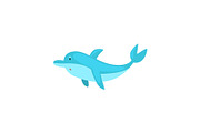 Cute Dolphin Cartoon Sea Animal