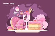 Dessert Party - Vector Illustration