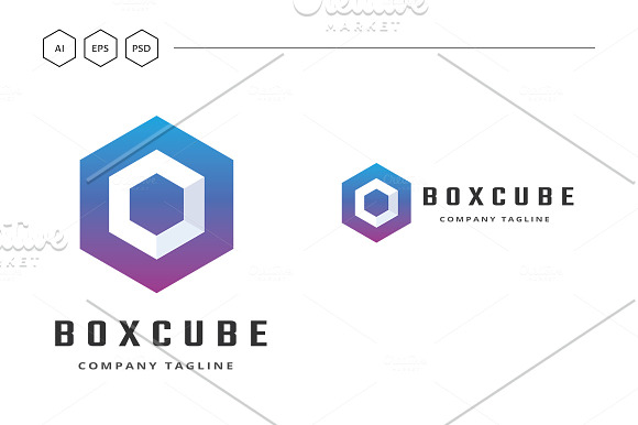 Box Cube Logo in Logo Templates - product preview 5