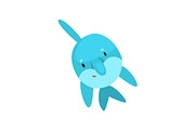 Cute Dolphin Cartoon Sea Animal