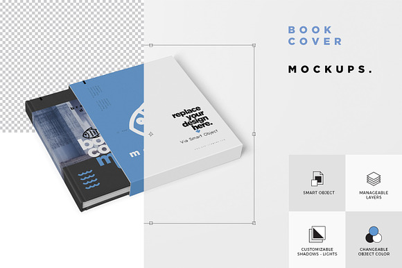 Book Cover & Case Mockups in Product Mockups - product preview 5