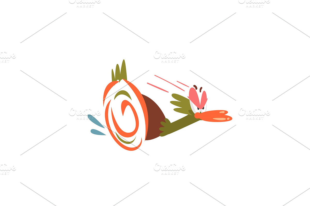 Frightened Male Mallard Duck in Illustrations - product preview 8
