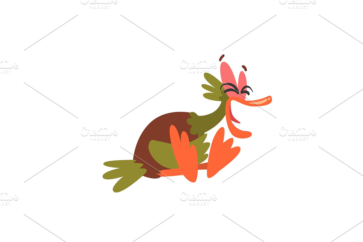 Funny Male Mallard Duck Sitting and in Illustrations - product preview 8