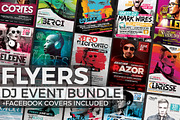 12 DJ Event Flyers + FB Covers