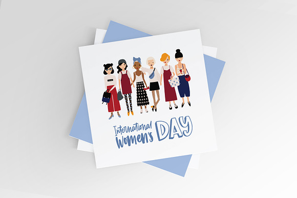 Women's day card in Illustrations - product preview 1
