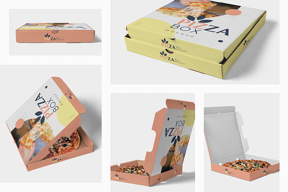 Pizza Box Mockups in Product Mockups - product preview 6