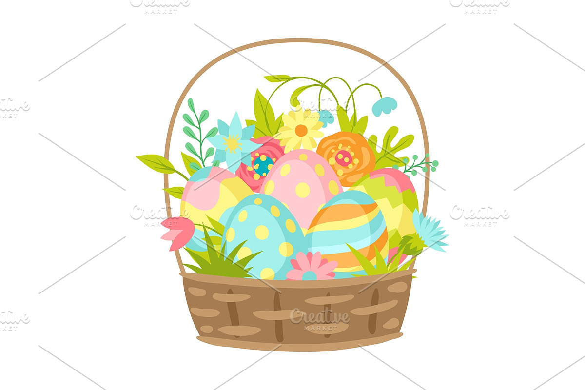 Happy Easter greeting card. in Illustrations - product preview 8