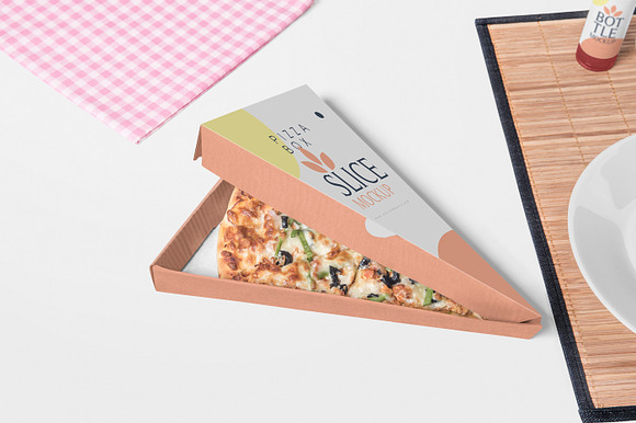 Pizza Slice Box Mockups in Product Mockups - product preview 2
