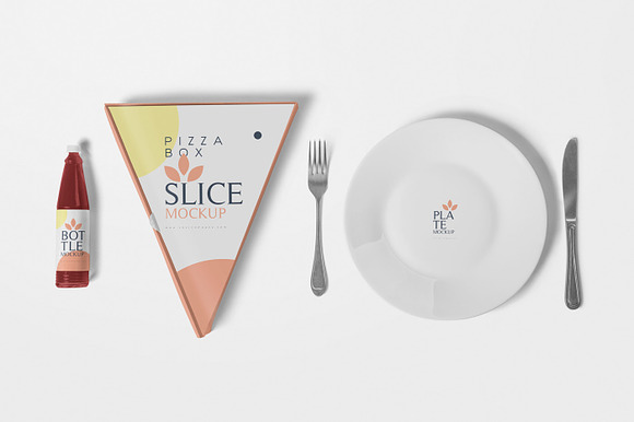 Pizza Slice Box Mockups in Product Mockups - product preview 3