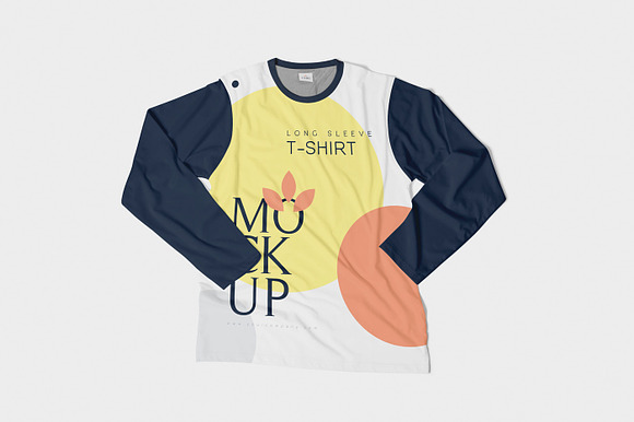 Long Sleeve T-Shirt Mockups in Product Mockups - product preview 3