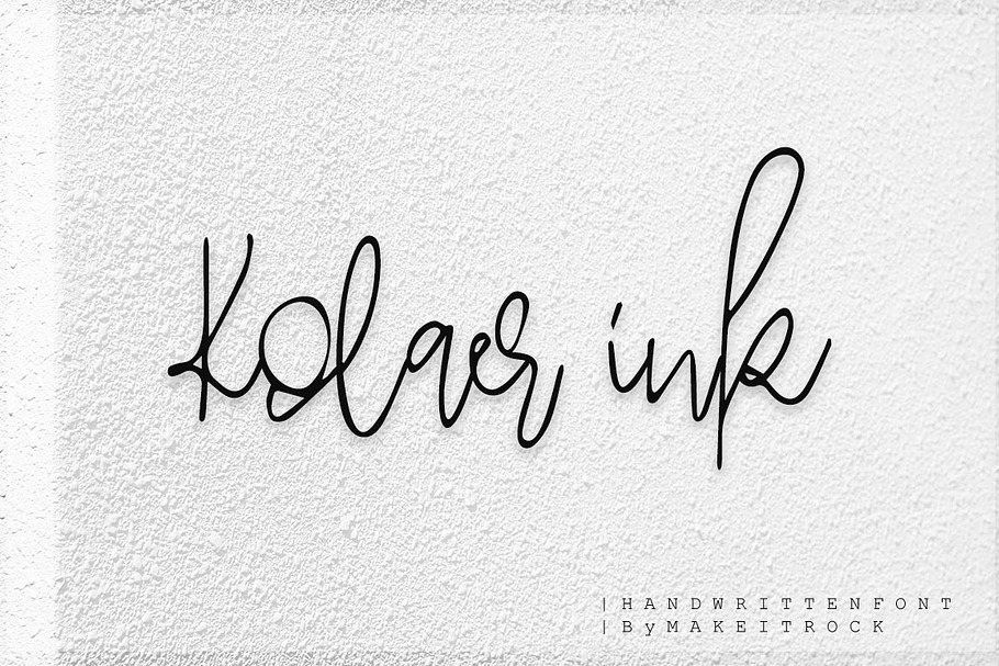 Kolaer Ink | Handwritten Font Sale in Script Fonts - product preview 8