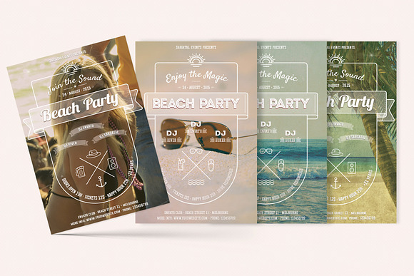 Beach Party Flyers in Flyer Templates - product preview 3