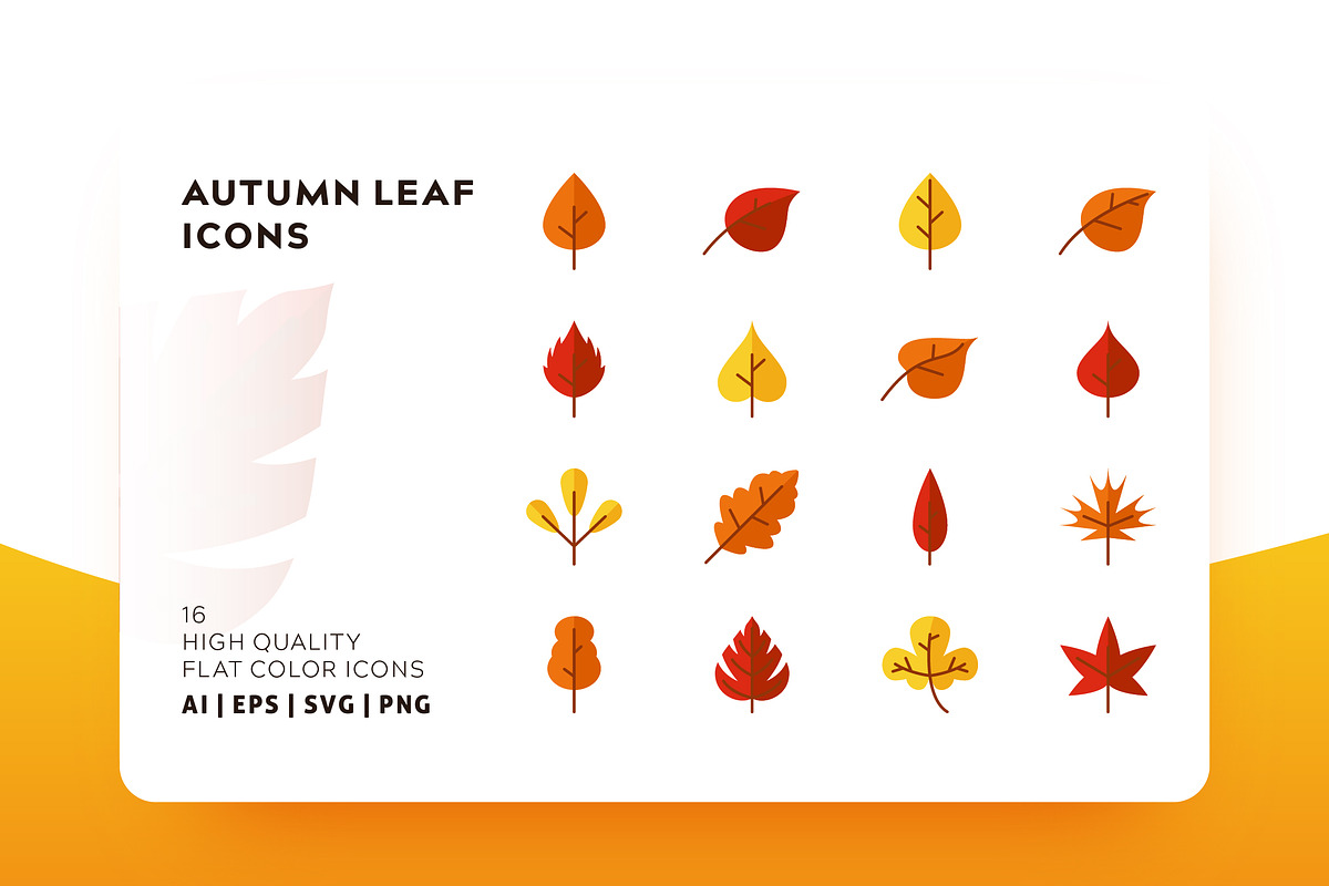 AUTUMN LEAF ICON in Icons - product preview 8