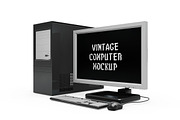 Vintage Computer Set Mock-up