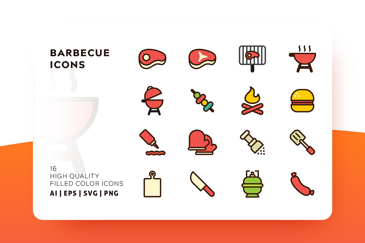 BARBECUE & GRILL ICON in Icons - product preview 8