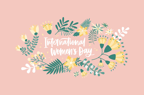 Women's Day floral composition in Illustrations - product preview 1