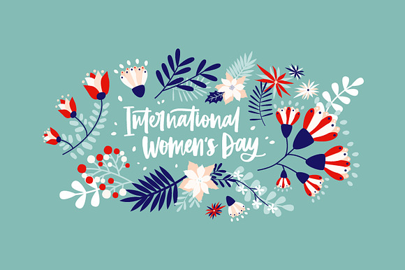 Women's Day floral composition in Illustrations - product preview 2