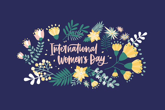 Women's Day floral composition in Illustrations - product preview 3