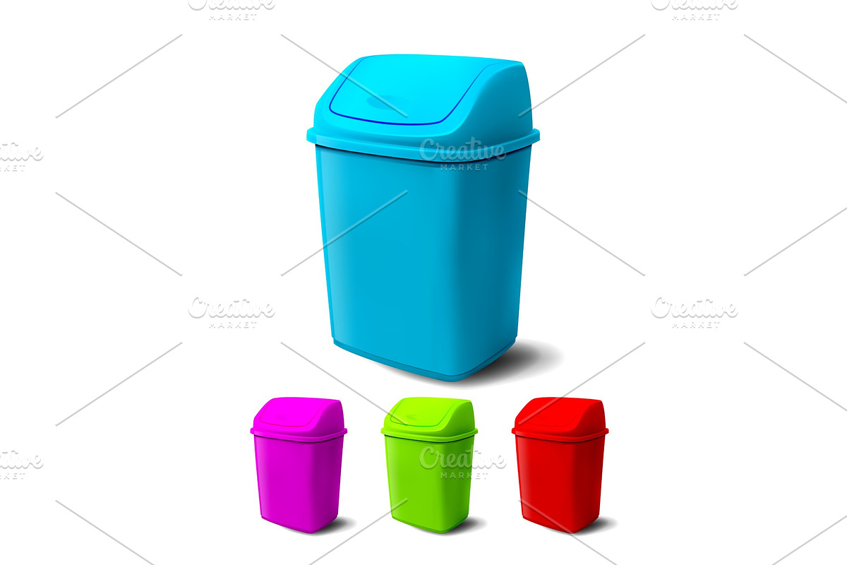 Plastic Bucket Vector. Bucketful in Objects - product preview 8