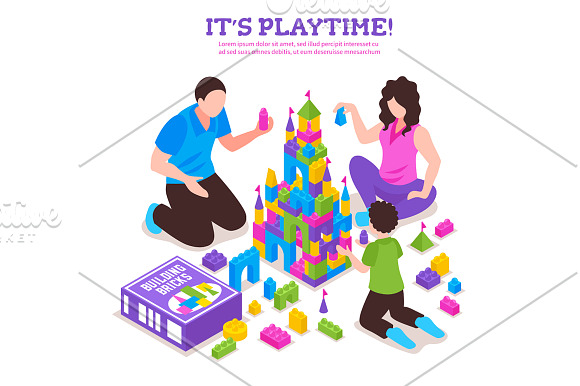 Isometric Toys Set in Illustrations - product preview 2
