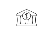 Bank outline icon