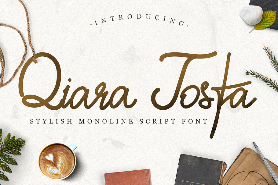Qiara Tosfa Font in Script Fonts - product preview 8