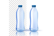 Plastic Bottle Vector. Mockup Purity