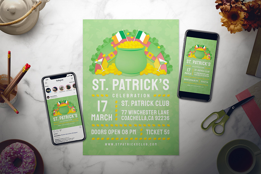 St. Patrick's Day Flyer Set in Flyer Templates - product preview 8