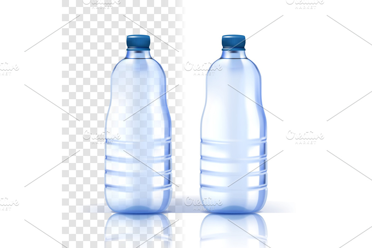 Plastic Bottle Vector. Mineral Drink in Objects - product preview 8