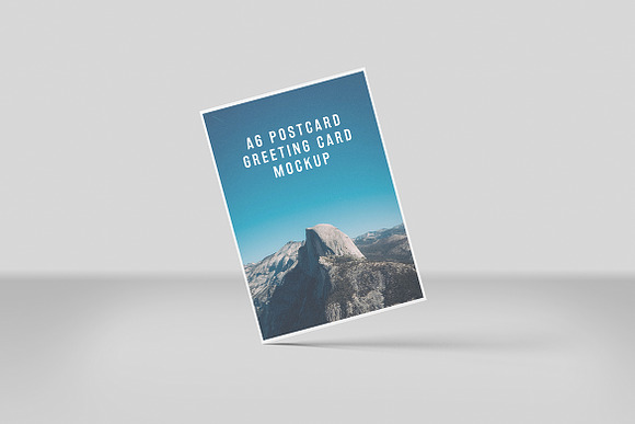A6 Portrait Postcard, Flyer Mockup in Print Mockups - product preview 6