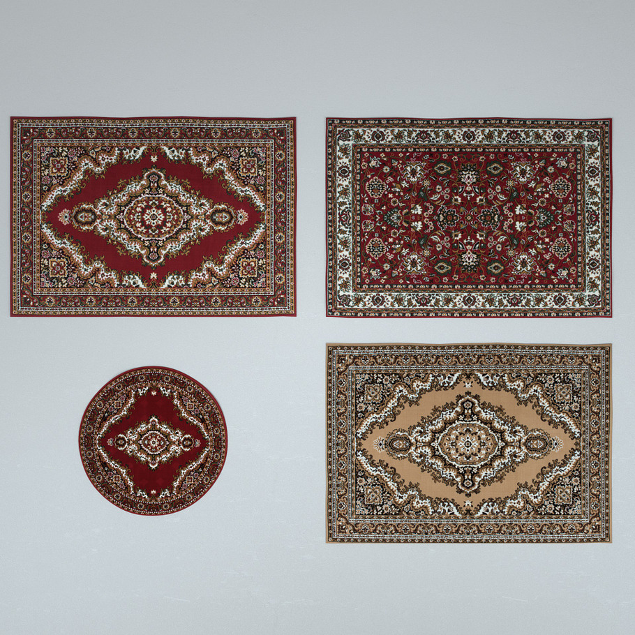 4 Persian Rugs in Furniture - product preview 1
