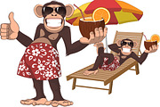 Monkey with a cocktail