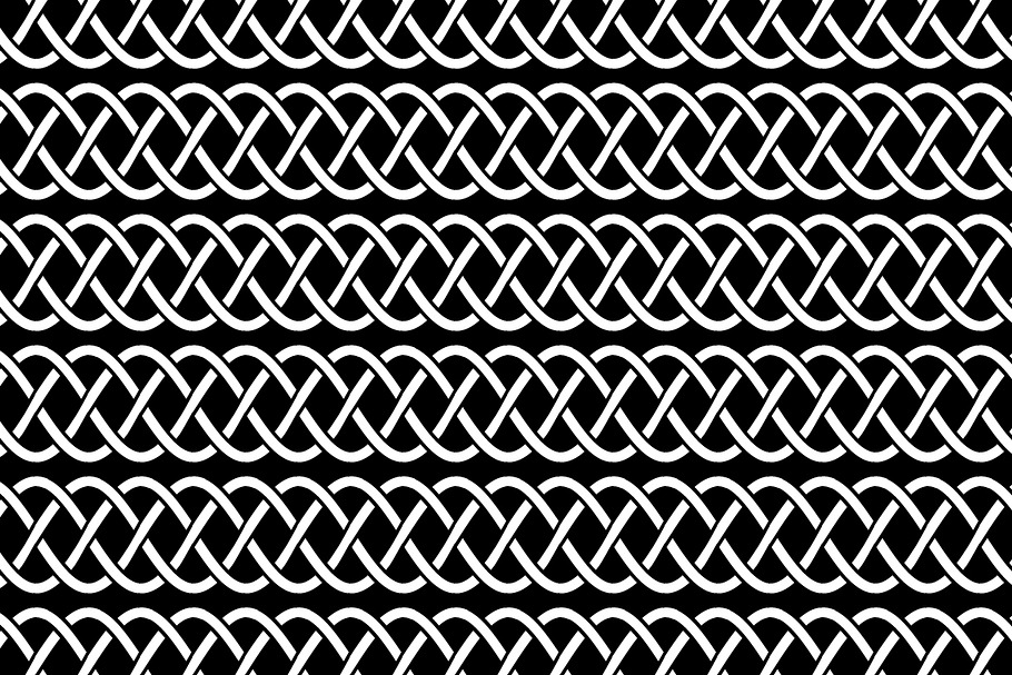 Braided rope black and white pattern