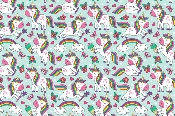 cute little unicorn collection in Illustrations - product preview 2