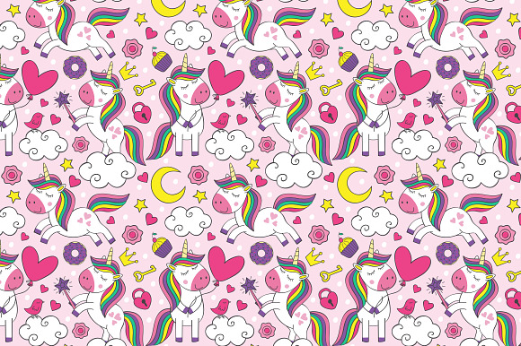 cute little unicorn collection in Illustrations - product preview 3